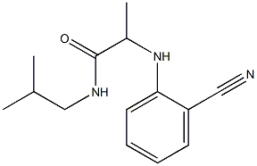 2-[(2-cyanophenyl)amino]-N-(2-methylpropyl)propanamide Struktur