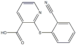 2-[(2-cyanophenyl)sulfanyl]pyridine-3-carboxylic acid Struktur