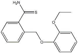 2-[(2-ethoxyphenoxy)methyl]benzenecarbothioamide Struktur