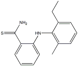 2-[(2-ethyl-6-methylphenyl)amino]benzene-1-carbothioamide Struktur