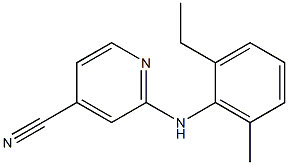 2-[(2-ethyl-6-methylphenyl)amino]pyridine-4-carbonitrile Struktur