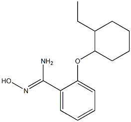 2-[(2-ethylcyclohexyl)oxy]-N'-hydroxybenzene-1-carboximidamide Struktur