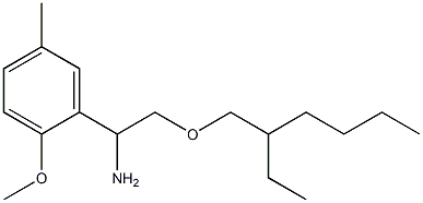 2-[(2-ethylhexyl)oxy]-1-(2-methoxy-5-methylphenyl)ethan-1-amine Struktur