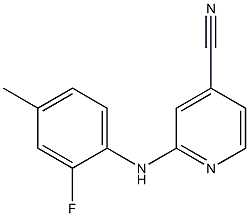 2-[(2-fluoro-4-methylphenyl)amino]pyridine-4-carbonitrile Struktur