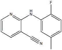 2-[(2-fluoro-5-methylphenyl)amino]pyridine-3-carbonitrile Struktur