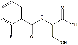 2-[(2-fluorobenzoyl)amino]-3-hydroxypropanoic acid Struktur