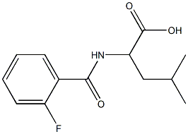 2-[(2-fluorobenzoyl)amino]-4-methylpentanoic acid Struktur