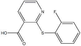 2-[(2-fluorophenyl)sulfanyl]pyridine-3-carboxylic acid Struktur