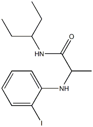 2-[(2-iodophenyl)amino]-N-(pentan-3-yl)propanamide Struktur