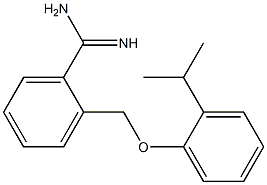 2-[(2-isopropylphenoxy)methyl]benzenecarboximidamide Struktur