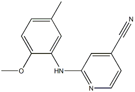 2-[(2-methoxy-5-methylphenyl)amino]isonicotinonitrile Struktur