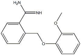 2-[(2-methoxyphenoxy)methyl]benzenecarboximidamide Struktur