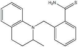 2-[(2-methyl-1,2,3,4-tetrahydroquinolin-1-yl)methyl]benzene-1-carbothioamide Struktur