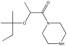 2-[(2-methylbutan-2-yl)oxy]-1-(piperazin-1-yl)propan-1-one Struktur