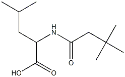 2-[(3,3-dimethylbutanoyl)amino]-4-methylpentanoic acid Struktur