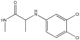 2-[(3,4-dichlorophenyl)amino]-N-methylpropanamide Struktur