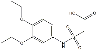 2-[(3,4-diethoxyphenyl)sulfamoyl]acetic acid Struktur