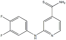 2-[(3,4-difluorophenyl)amino]pyridine-4-carbothioamide Struktur