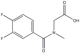 2-[(3,4-difluorophenyl)-N-methylformamido]acetic acid Struktur