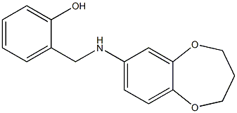 2-[(3,4-dihydro-2H-1,5-benzodioxepin-7-ylamino)methyl]phenol Struktur