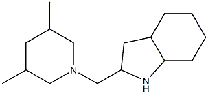 2-[(3,5-dimethylpiperidin-1-yl)methyl]-octahydro-1H-indole Struktur