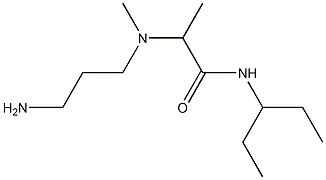 2-[(3-aminopropyl)(methyl)amino]-N-(pentan-3-yl)propanamide Struktur