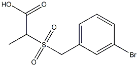 2-[(3-bromobenzyl)sulfonyl]propanoic acid Struktur