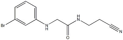 2-[(3-bromophenyl)amino]-N-(2-cyanoethyl)acetamide Struktur