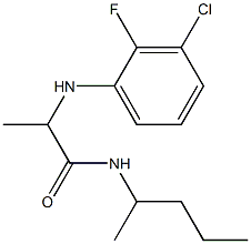 2-[(3-chloro-2-fluorophenyl)amino]-N-(pentan-2-yl)propanamide Struktur