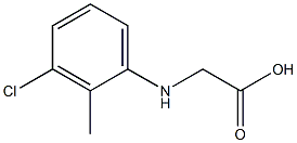 2-[(3-chloro-2-methylphenyl)amino]acetic acid Struktur