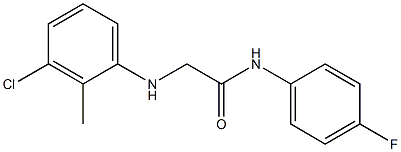 2-[(3-chloro-2-methylphenyl)amino]-N-(4-fluorophenyl)acetamide Struktur