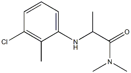 2-[(3-chloro-2-methylphenyl)amino]-N,N-dimethylpropanamide Struktur