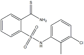 2-[(3-chloro-2-methylphenyl)sulfamoyl]benzene-1-carbothioamide Struktur