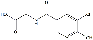 2-[(3-chloro-4-hydroxyphenyl)formamido]acetic acid Struktur