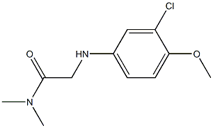 2-[(3-chloro-4-methoxyphenyl)amino]-N,N-dimethylacetamide Struktur