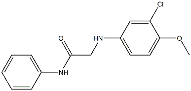 2-[(3-chloro-4-methoxyphenyl)amino]-N-phenylacetamide Struktur