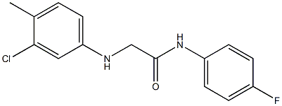 2-[(3-chloro-4-methylphenyl)amino]-N-(4-fluorophenyl)acetamide Struktur