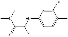 2-[(3-chloro-4-methylphenyl)amino]-N,N-dimethylpropanamide Struktur