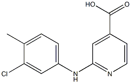 2-[(3-chloro-4-methylphenyl)amino]pyridine-4-carboxylic acid Struktur