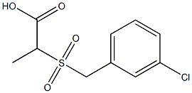 2-[(3-chlorobenzyl)sulfonyl]propanoic acid Struktur