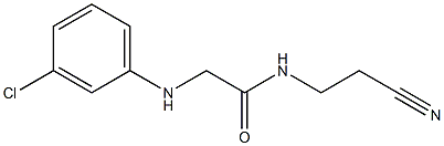 2-[(3-chlorophenyl)amino]-N-(2-cyanoethyl)acetamide Struktur