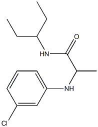 2-[(3-chlorophenyl)amino]-N-(pentan-3-yl)propanamide Struktur