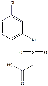 2-[(3-chlorophenyl)sulfamoyl]acetic acid Struktur