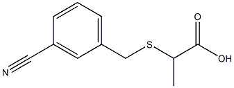 2-[(3-cyanobenzyl)thio]propanoic acid Struktur