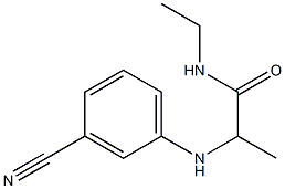 2-[(3-cyanophenyl)amino]-N-ethylpropanamide Struktur