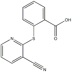 2-[(3-cyanopyridin-2-yl)thio]benzoic acid Struktur