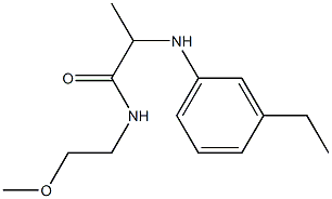 2-[(3-ethylphenyl)amino]-N-(2-methoxyethyl)propanamide Struktur