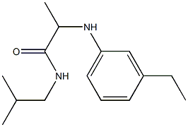 2-[(3-ethylphenyl)amino]-N-(2-methylpropyl)propanamide Struktur