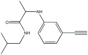 2-[(3-ethynylphenyl)amino]-N-(2-methylpropyl)propanamide Struktur