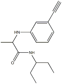 2-[(3-ethynylphenyl)amino]-N-(pentan-3-yl)propanamide Struktur